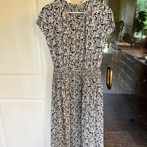 Everlane Black and White Midi Sundress